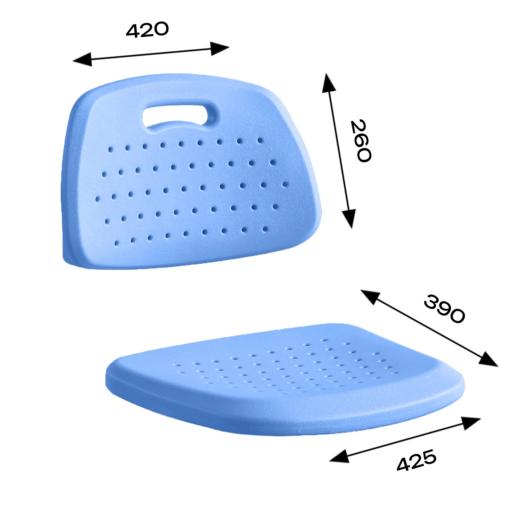 Комплект Ergonomic спинка, сиденье 390*425, цвет васильковый