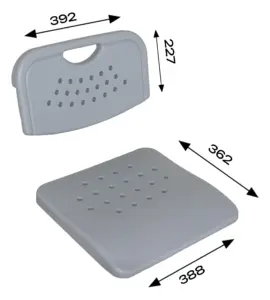 Комплект Square спинка, сиденье, цвет серый RAL7040