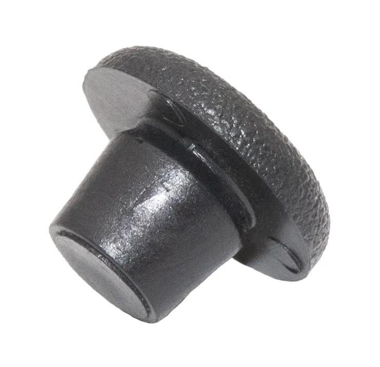 Подпятник пластик. с плоской шляпкой D12 мм, под отв. 6 мм, черный