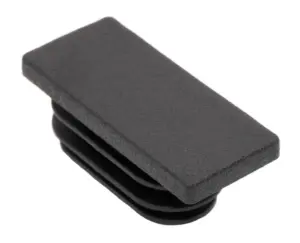 Заглушка пластиковая прямоугольная для труб 15х35, черная