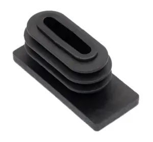 Заглушка пластиковая прямоугольная для труб 15х35, черная