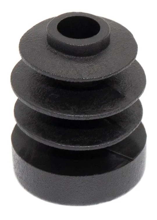 Заглушка круглая Ø16 мм, практичная с плоской шляпкой, черный