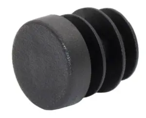 Заглушка круглая Ø16 мм, практичная с плоской шляпкой, черный