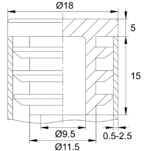 Заглушка НОВАЯ круглая Ø18 мм, для труб стенкой 0,5-2,5 мм, практичная, белая 9010