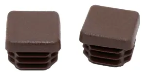 Заглушка квадратная для труб 20х20 мм, графитовый серый