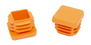 Заглушка квадратная для труб 20х20 мм, графитовый серый