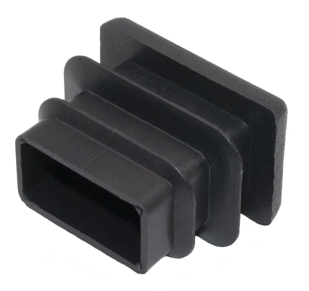 Заглушка прямоугольная 20х30, практичная, черный RAL 9017