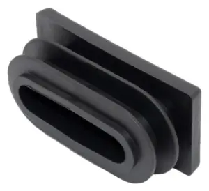 Заглушка пластиковая прямоугольная для труб 20х40, коричневая