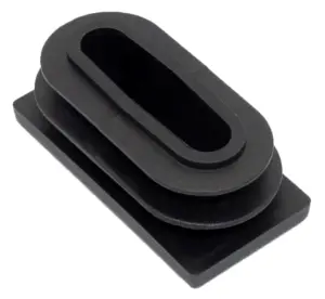 Заглушка пластиковая прямоугольная для труб 20х40, графитовый серый