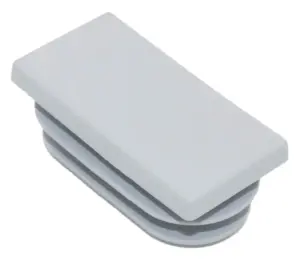 Заглушка пластиковая прямоугольная для труб 20х40, графитовый серый