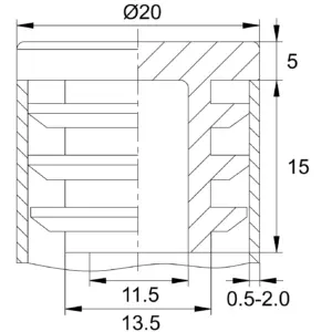 Заглушка для труб Ø20 мм, практичная, белая