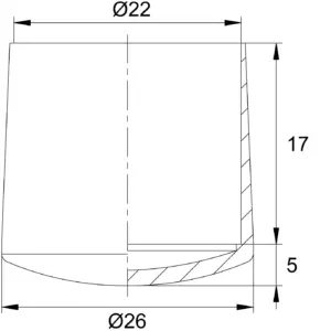 Заглушка для труб Ø22 мм, наружная, белая