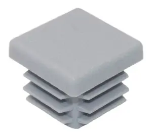 Заглушка квадратная для труб 25х25 мм, черная