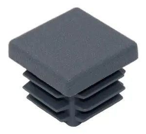 Заглушка квадратная для труб 25х25 мм, серая RAL7040