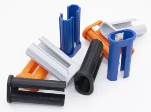 Переходник пластик. для овальных труб 20х40 в 30х50 стенкой 1,5-2мм, фиксатор, желто-зел(травян)6018