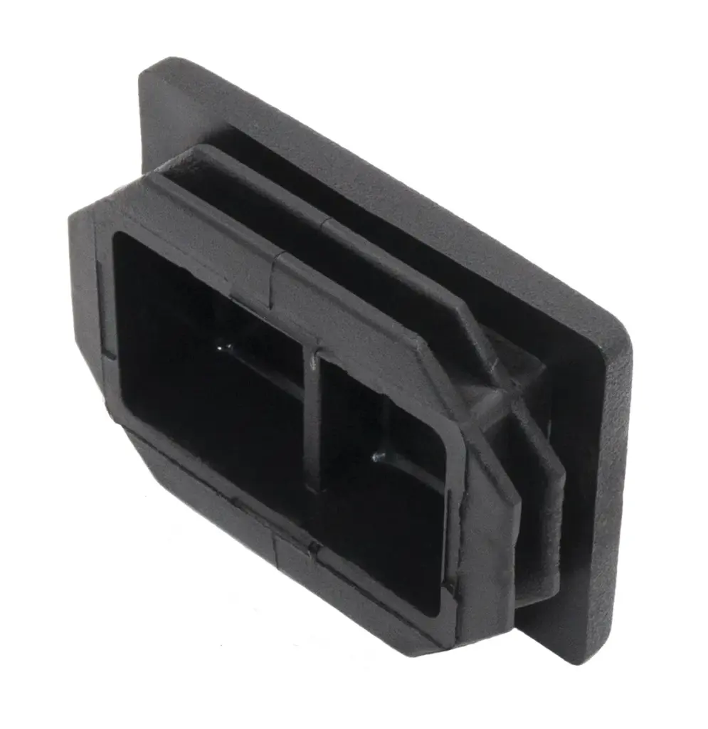 Заглушка пластиковая прямоугольная для труб, практичная, серая