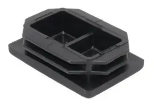 Заглушка пластиковая прямоугольная для труб 40х60, черная