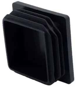 Заглушка квадратная для труб 50х50 мм, красная