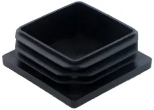 Заглушка квадратная для труб 50х50 мм, красная