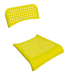 Комплект пластика спинка сиденья для стульев Adde жёлтый RAL1018