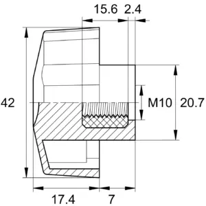 Барашек 42мм,М10,черный