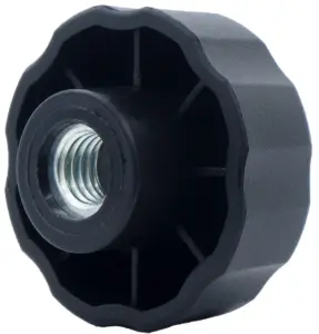 Барашек проходной 42мм,М8,черный