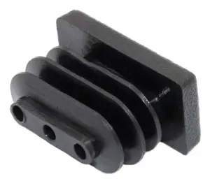 Заглушка пластиковая прямоугольная 10х20 мм, внутренняя, белая,