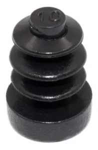 Заглушка пластиковая круглая Ø10 мм, с плоской шляпкой, черная