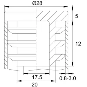 Заглушка для труб Ø28 мм, внутренняя, практичная, белая