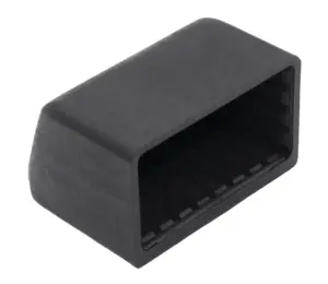 Опора наконечник пластиковая для труб прямогольного сечения 30х60, наружняя, серый