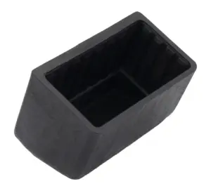 Опора наконечник пластиковая для труб прямогольного сечения 30х60, наружняя, серый