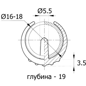 Опора пластиковая универсальная для трубы 16-18 мм, белый