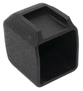 Опора наконечник пластиковый для труб квадратного сечения 25*25, наружная, черная