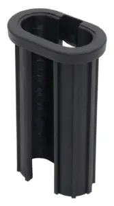 Переходник пластик. для овальных труб 20х40 в 30х50 стенкой 1,5-2мм, фиксатор, желто-зел(травян)6018