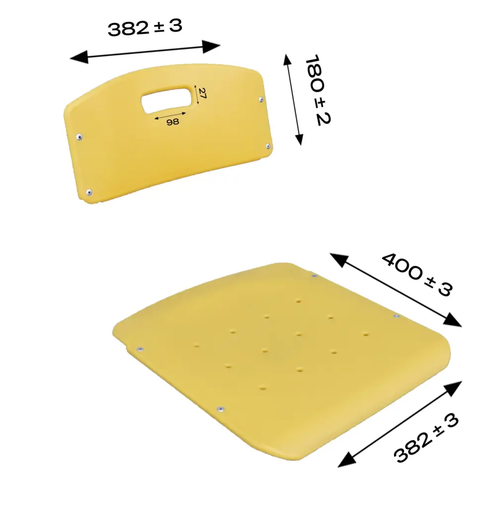 Комплект Plywood спинка, сиденье 400, цвет светло-голубой