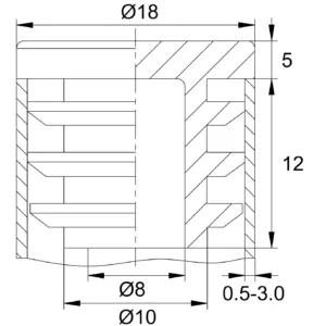 Заглушка пластиковая круглая Ø18, внутренняя, белая