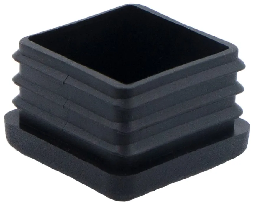 Заглушка квадратная для труб 20х20 мм, черная