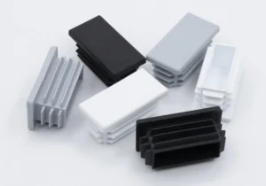 Заглушка пластиковая прямоугольная для труб 25х50 мм, серая RAL 7016