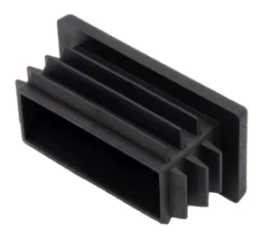 Заглушка пластиковая прямоугольная для труб 25х50 мм, серая RAL 7016