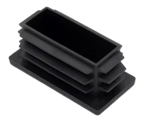 Заглушка пластиковая прямоугольная для труб 25х50 мм, серая RAL 7016