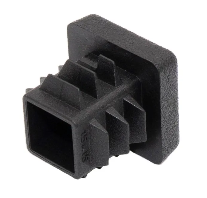 Заглушка квадратная 15х15 мм, черная