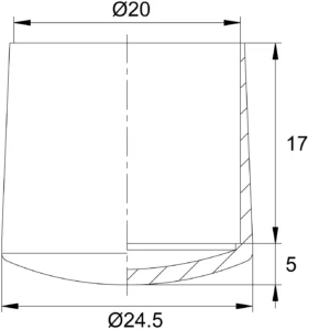Заглушка пластиковая для труб Ø20 мм, наружная, серая