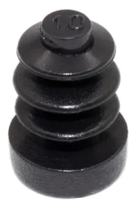 Заглушка пластиковая круглая Ø10 мм, с плоской шляпкой, черная