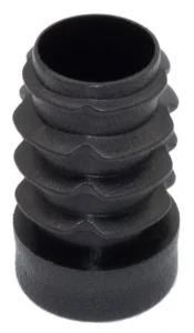 Заглушка круглая d18мм М10 пластм.резьба, черная