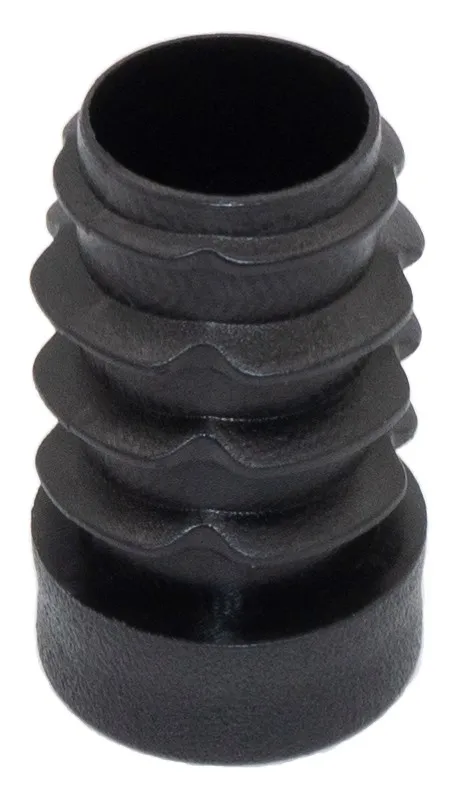 Заглушка круглая d18мм М10 пластм.резьба, черная