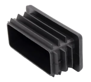 Заглушка пластиковая прямоугольная 30х60 мм, с плоской шляпкой, серая