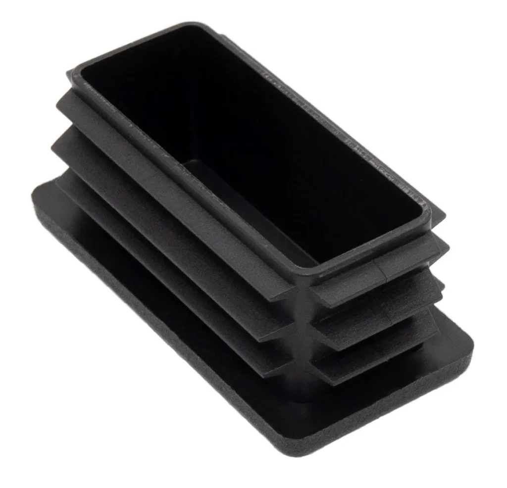 Заглушка пластиковая прямоугольная 30х60 мм, с плоской шляпкой, белая