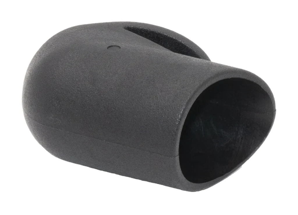 Опора наконечник круглая D25, наруж. угловая, черная