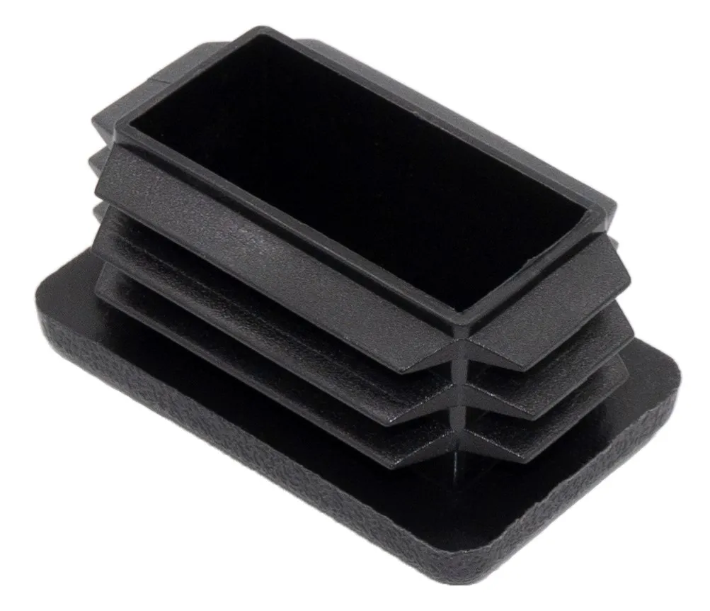 Заглушка пластиковая прямоугольная для труб 25х40, стенкой 0,8-3.0 мм, практичная, белая