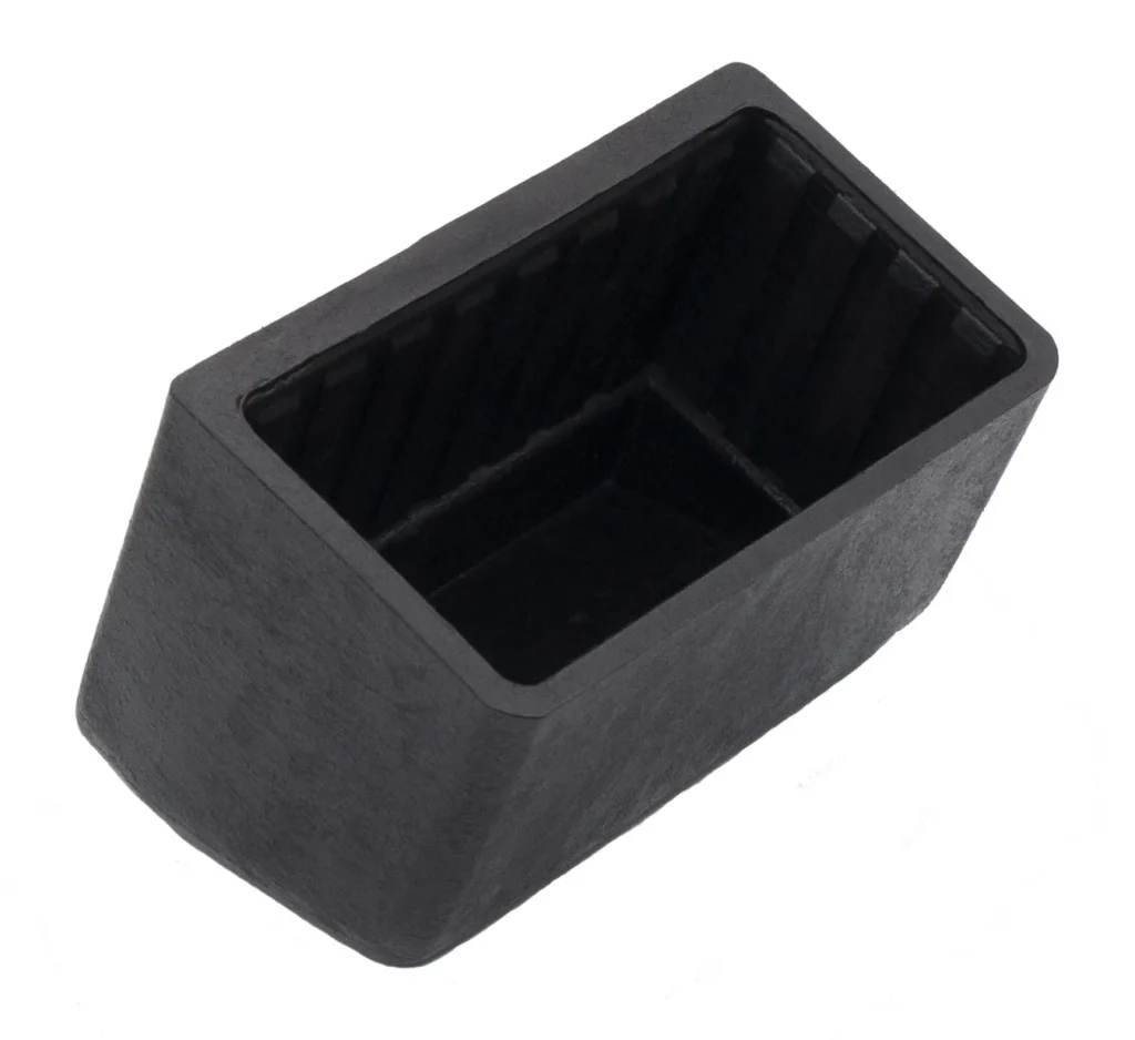 Опора наконечник пластиковая для труб прямогольного сечения 30х60, наружняя, черная